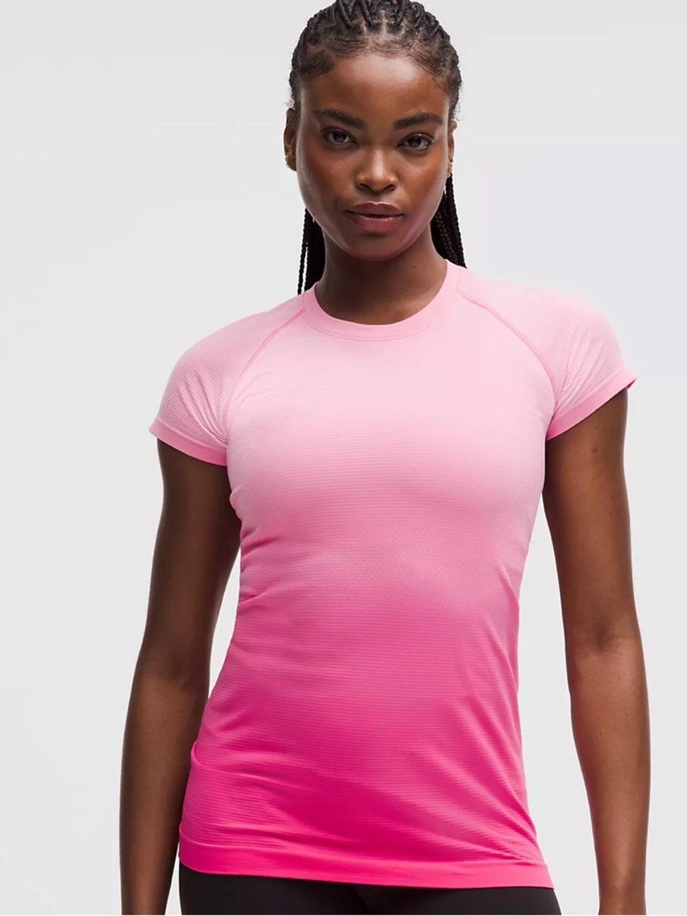 Lululemon Swiftly Tech Short Sleeve To Dye For Pink Ombre Shirt Size 8 NWT*X19